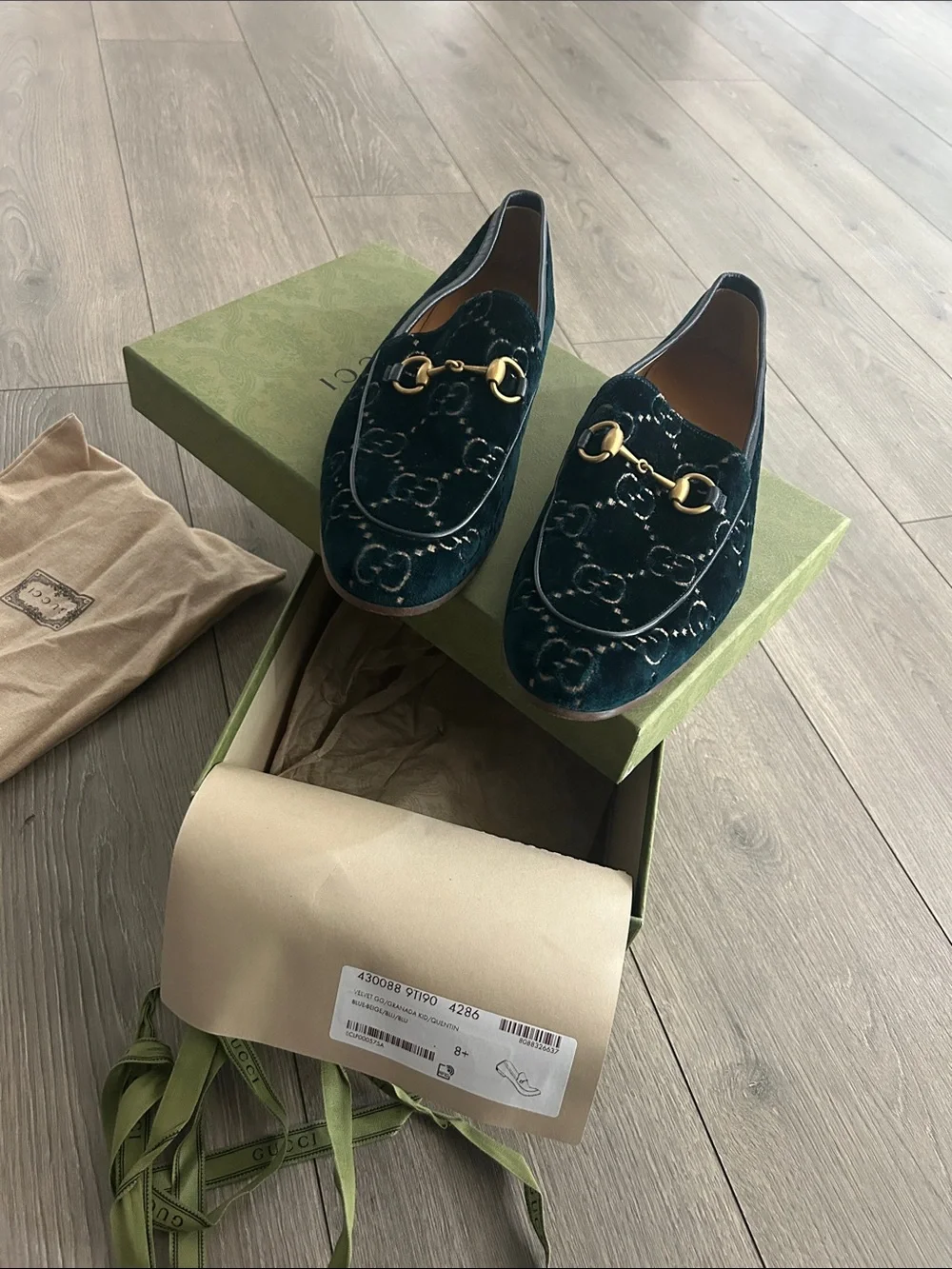 Gucci Blue Velvet Horsebit Men’s Loafers